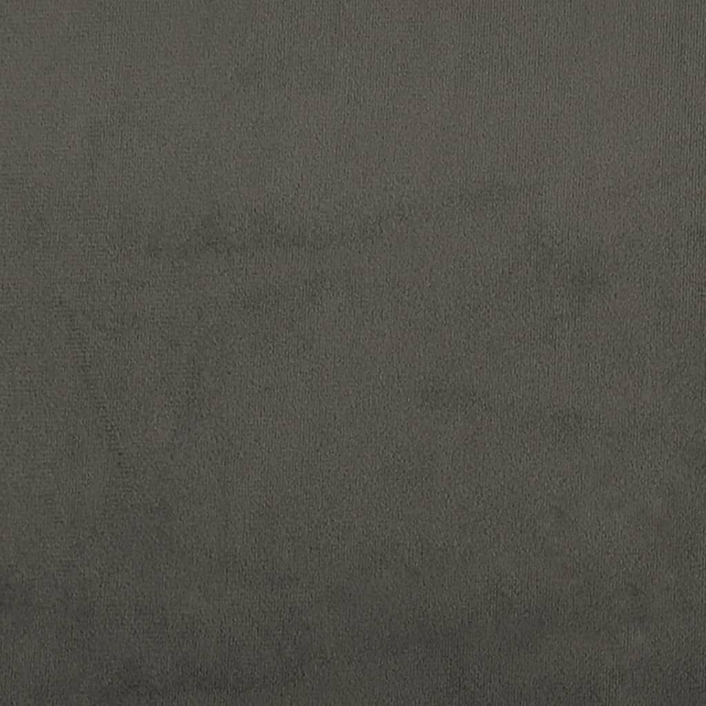 vidaXL Sommier à lattes de lit et matelas gris foncé 120x190cm velours