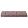 vidaXL Coussin de plancher de palette Coton 120x40x7 cm Taupe