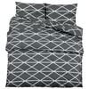 vidaXL Ensemble de housse de couette Gris 260x240 cm Coton