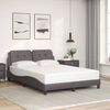 vidaXL Cadre de lit sans matelas Zadar gris 140x190 cm similicuir