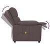 vidaXL Fauteuil de massage Marron foncé Tissu