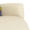 vidaXL Fauteuil inclinable de massage et repose-pieds cr&egrave;me similicuir