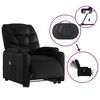 vidaXL Fauteuil inclinable de massage électrique noir similicuir