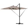 vidaXL Parasol Roma Taupe 286 x 285 x 270 cm Aluminium et polyester