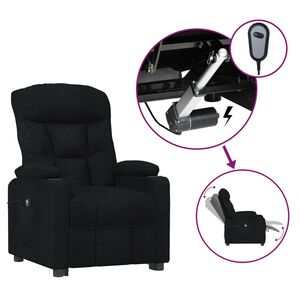 vidaXL Fauteuil inclinable &eacute;lectrique Noir Tissu