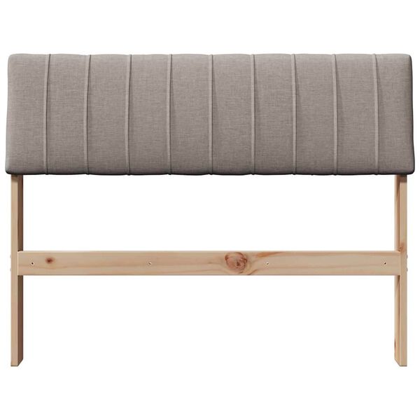vidaXL T&ecirc;te de lit capitonn&eacute;e Taupe 100 cm Pin massif
