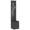 vidaXL &Eacute;cran de confidentialit&eacute; de jardin Floral Noir 32 x 32 x 150 cm