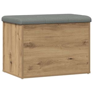 vidaXL Banc de rangement ch&ecirc;ne artisanal 62x42x45 cm bois d'ing&eacute;nierie