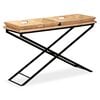 vidaXL Table console Bois de manguier massif 130 x 40 x 80 cm