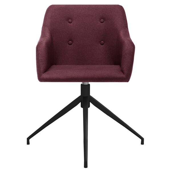 vidaXL Chaises pivotantes &agrave; manger lot de 4 violet tissu