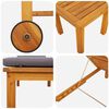 vidaXL Transat 3 pcs Marron Bois d'Acacia Massif