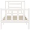 vidaXL Cadre de lit sans matelas blanc bois de pin massif