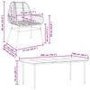 vidaXL Ensemble &agrave; manger de jardin 9 pcs marron r&eacute;sine tress&eacute;e verre