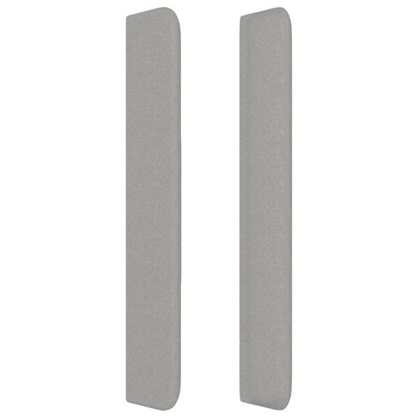 vidaXL T&ecirc;te de lit avec oreilles Gris clair 103x16x118/128 cm Tissu