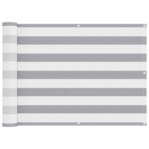 vidaXL &Eacute;cran de balcon Gris clair et blanc 75 x 200 cm