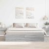vidaXL Cadre de lit sans matelas sonoma gris 180x200 cm