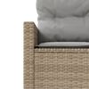 vidaXL Salon de jardin 2 pcs demi-rond beige r&eacute;sine tress&eacute;e