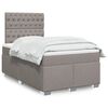 vidaXL Sommier &agrave; lattes de lit avec matelas taupe 120x190 cm tissu