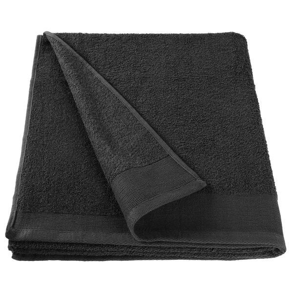 vidaXL Serviettes de bain 5 pcs Coton 450 g/m² 100x150 cm Noir