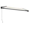 vidaXL Auvent r&eacute;tractable cr&egrave;me 4,5x3 m tissu et aluminium