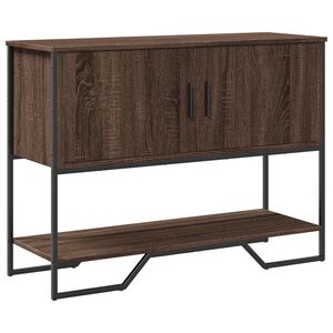 vidaXL Table console ch&ecirc;ne marron 100x35x74,5 cm bois d'ing&eacute;nierie