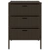 vidaXL Armoire de rangement de jardin marron 55x59x80cm r&eacute;sine tress&eacute;e
