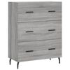 vidaXL Buffet haut Sonoma gris 69,5x34x180 cm Bois d'ingénierie