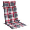 vidaXL Coussins de chaise &agrave; dossier haut lot de 6 carreaux rouge
