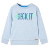 Sweatshirt pour enfants m&eacute;lange bleu p&acirc;le 104