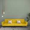 vidaXL Canap&eacute;-lit 2 places jaune velours