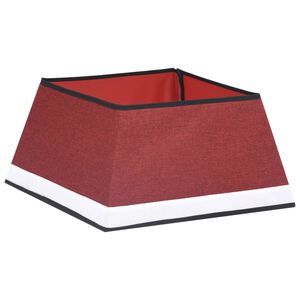vidaXL Jupe de sapin de No&euml;l Rouge et blanc 48x48x25 cm