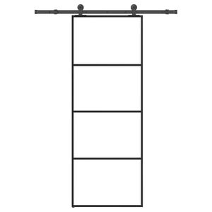 vidaXL Porte coulissante avec kit de quincaillerie 76x205 cm Verre ESG