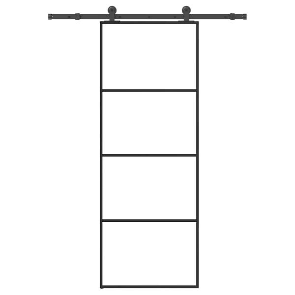 vidaXL Porte coulissante avec kit de quincaillerie 76x205 cm Verre ESG