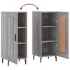 vidaXL Buffet Sonoma gris 34,5x34x90 cm Bois d'ing&eacute;nierie