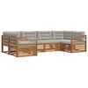 vidaXL Ensemble de canap&eacute;s d'ext&eacute;rieur 6 pc Gris Naturel et Clair