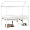 vidaXL Lit haut sans matelas blanc 80x200 cm bois de pin massif