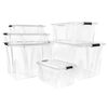 vidaXL Bo&icirc;tes de rangement avec couvercles 5 pcs Transparent 80 L
