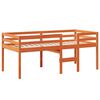 vidaXL Lit haut sans matelas cire marron 90x190 cm bois de pin massif