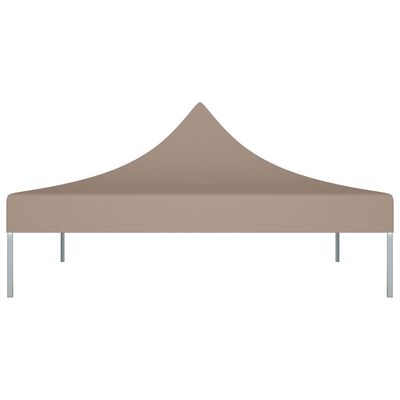 vidaXL Toit de tente de réception 3x3 m Taupe 270 g/m²