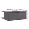 vidaXL Table basse gris brillant 80x80x31 cm bois d'ing&eacute;nierie