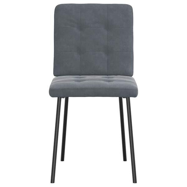vidaXL Chaises à manger lot de 6 gris foncé velours