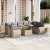 vidaXL Salon de jardin avec coussins 10 pcs beige r&eacute;sine tress&eacute;e