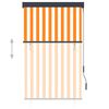 vidaXL Store roulant d'ext&eacute;rieur 100x250 cm Blanc et orange