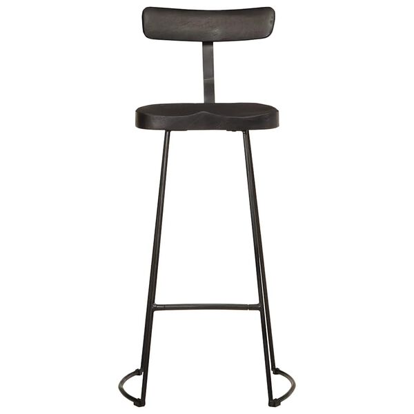 vidaXL Tabourets de bar lot de 2 noir 49x43x103cm bois manguier massif