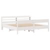vidaXL Cadre de lit sans matelas blanc 200x200 cm bois massif de pin