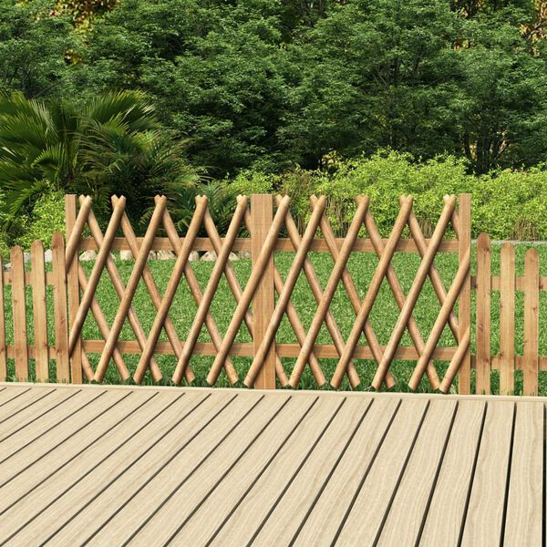 vidaXL Portillons de jardin 2 pcs Bois de pin impr&eacute;gn&eacute; 300x100 cm
