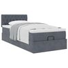 vidaXL Cadre de lit ottoman avec matelas gris foncé 80x200 cm velours