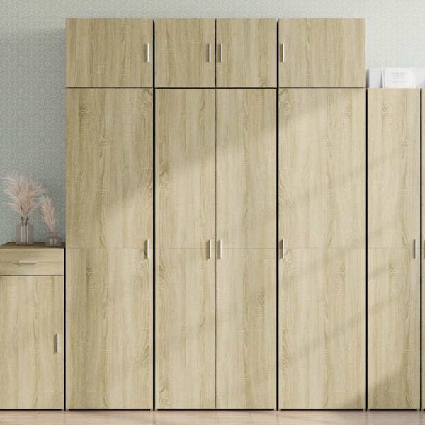 vidaXL Buffet haut ch&ecirc;ne sonoma 70x42,5x185 cm bois d'ing&eacute;nierie
