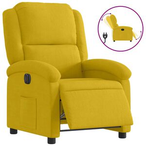vidaXL Fauteuil inclinable &eacute;lectrique jaune velours
