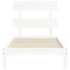 vidaXL Cadre de lit sans matelas blanc bois de pin massif